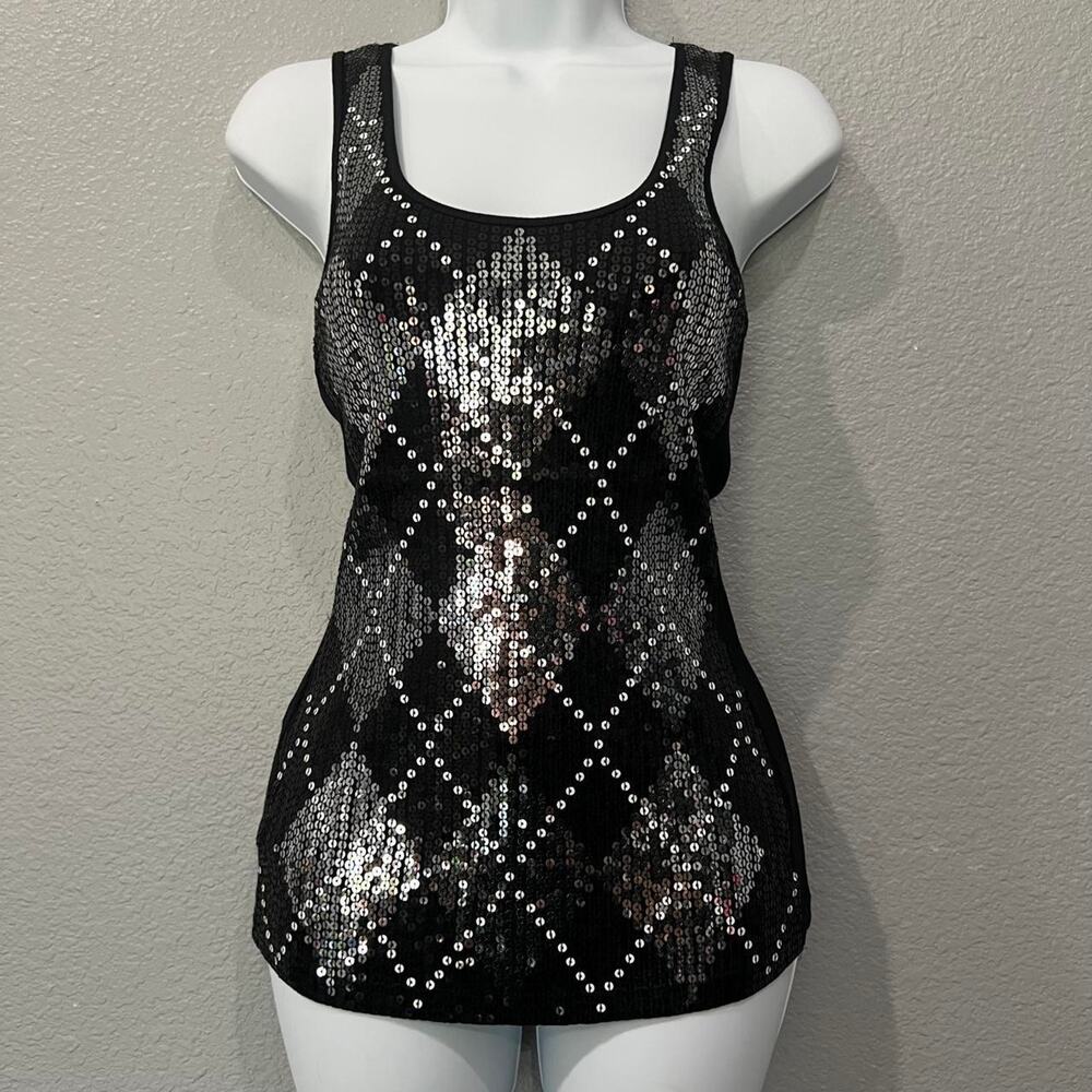 Express Black Sequin Tank | Size M